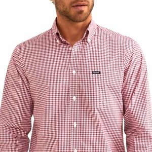 FACONNABLE Large Gingham Button Cotton Shirt